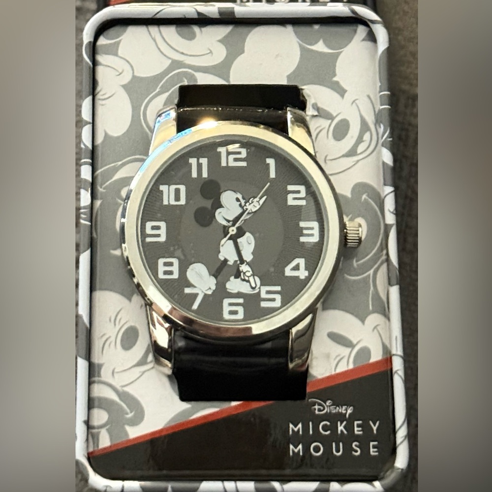 Disney MK1461 Unisex Grey Mickey Mouse Watch - Brand New w/ Box